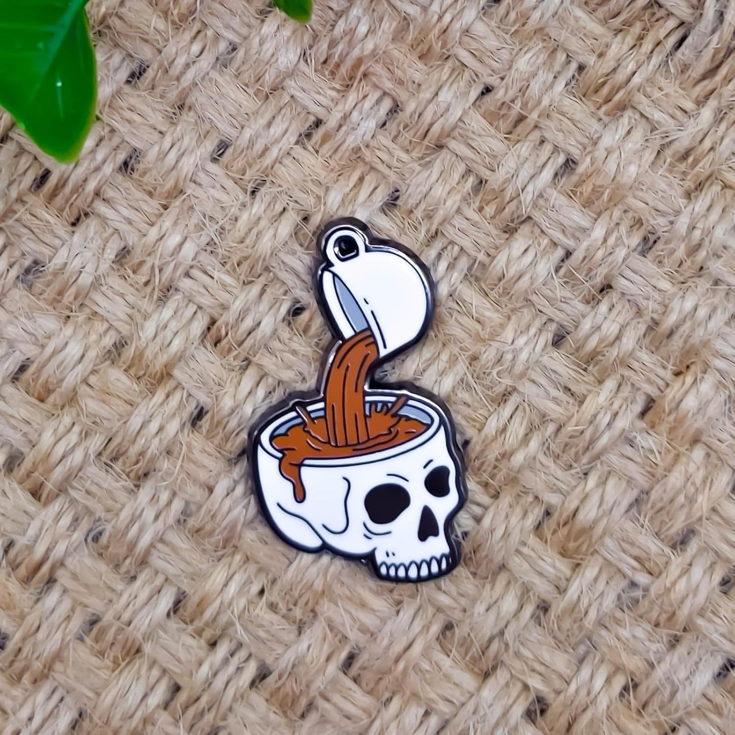 Coffee For Your Brain Enamel Lapel Pin
