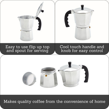 IMUSA Espresso Stovetop Coffeemaker 3-Cup