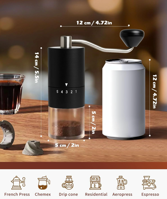 Manual Coffee Grinder w/ Ceramics Burr For Espresso
